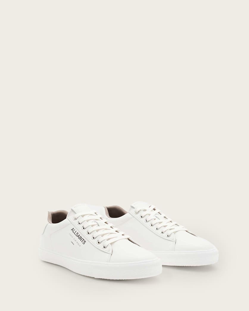 Underground Leather Low Top Trainers TRIPLE WHITE | ALLSAINTS
